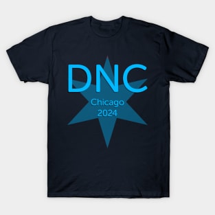 2024 Democratic National Convention Chicago All Blue Star T-Shirt